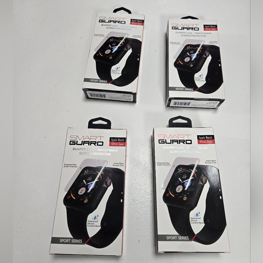 Tzumi SmartGuard 42mm Apple Watch Bumper Case, 4 Watch Band Screen Protecter